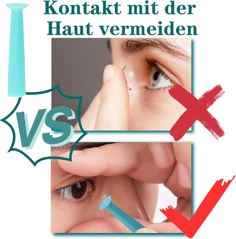 eagosion 6PCS Hard Contact Lens Remover Tool with Storage Box Eye Care Inserts Removes Reusable Suction Cup Remover Contact Plunger Eye Contact Remover for RGP/OK/Hard Lenses - Image 5